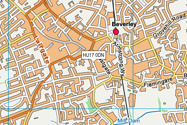 HU17 0DN map - OS VectorMap District (Ordnance Survey)