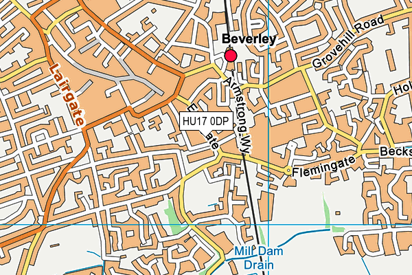 HU17 0DP map - OS VectorMap District (Ordnance Survey)