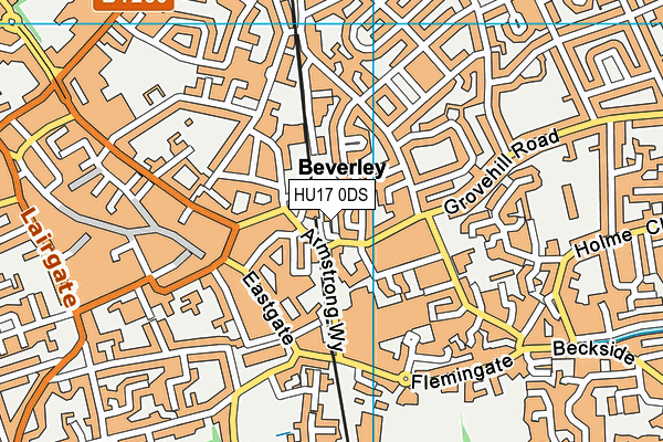 HU17 0DS map - OS VectorMap District (Ordnance Survey)