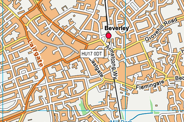 HU17 0DT map - OS VectorMap District (Ordnance Survey)