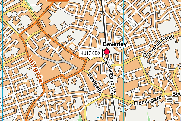 HU17 0DX map - OS VectorMap District (Ordnance Survey)