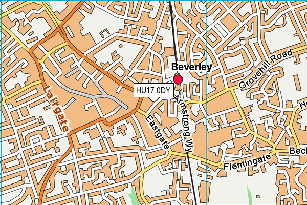 HU17 0DY map - OS VectorMap District (Ordnance Survey)