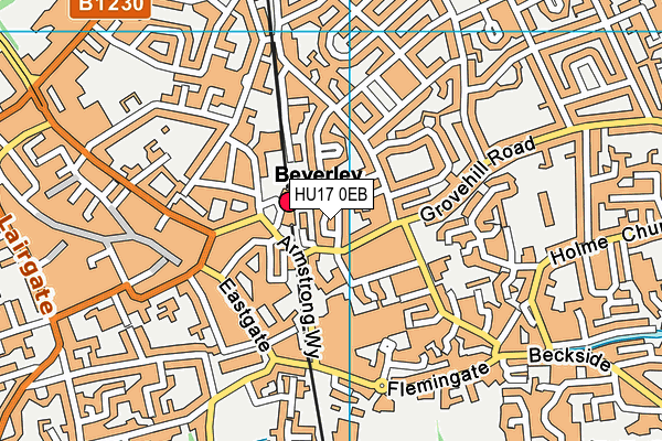 HU17 0EB map - OS VectorMap District (Ordnance Survey)