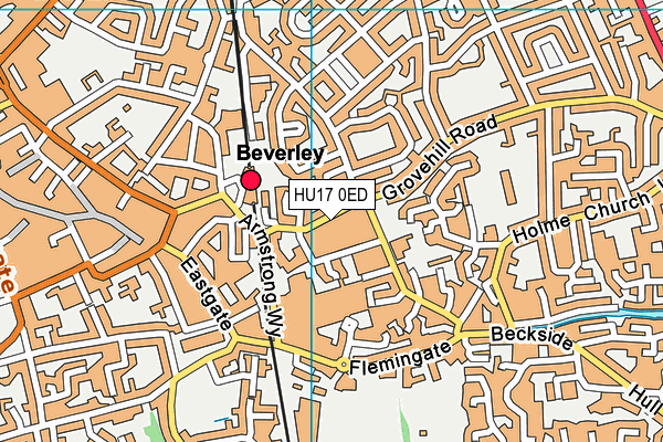 HU17 0ED map - OS VectorMap District (Ordnance Survey)