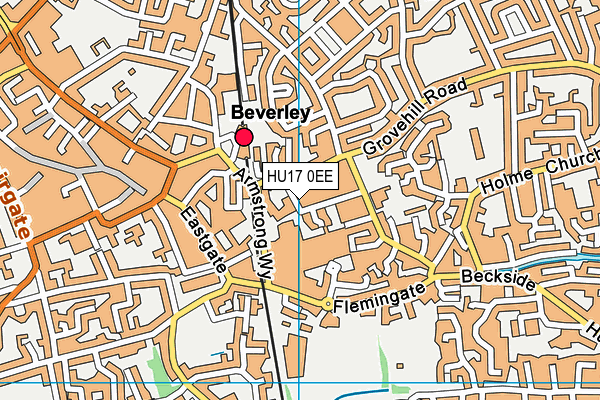 HU17 0EE map - OS VectorMap District (Ordnance Survey)