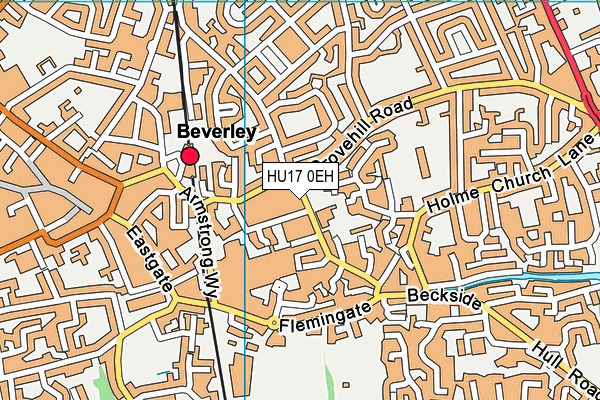 HU17 0EH map - OS VectorMap District (Ordnance Survey)