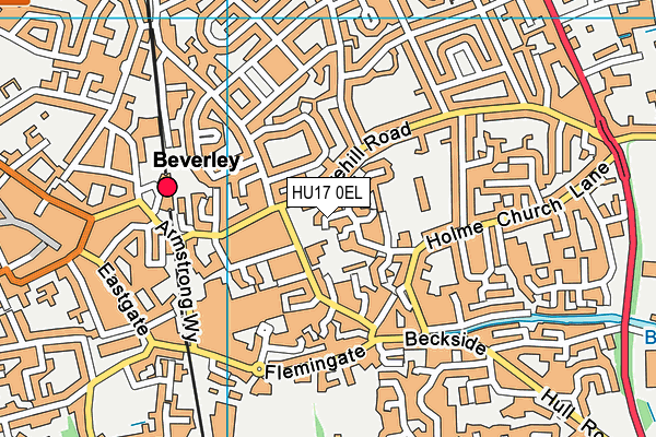 HU17 0EL map - OS VectorMap District (Ordnance Survey)