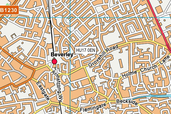 HU17 0EN map - OS VectorMap District (Ordnance Survey)