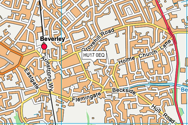 HU17 0EQ map - OS VectorMap District (Ordnance Survey)