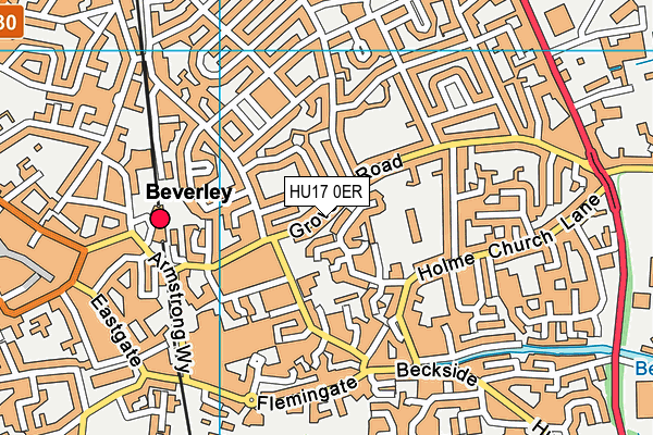 HU17 0ER map - OS VectorMap District (Ordnance Survey)