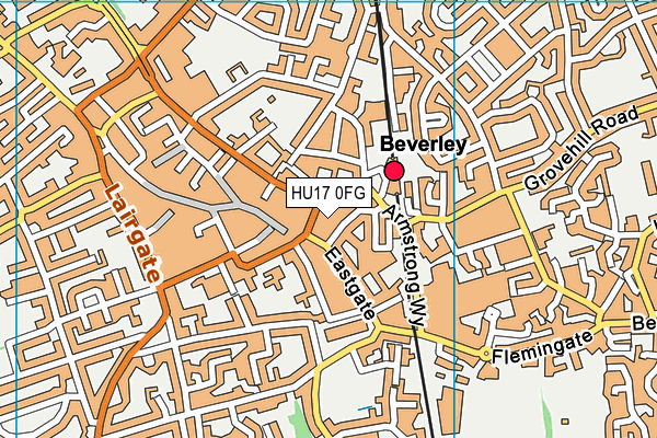 HU17 0FG map - OS VectorMap District (Ordnance Survey)