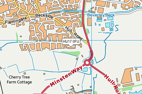 HU17 0FU map - OS VectorMap District (Ordnance Survey)