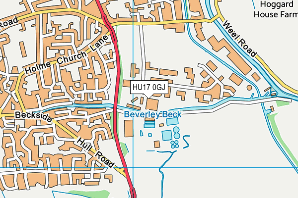 HU17 0GJ map - OS VectorMap District (Ordnance Survey)