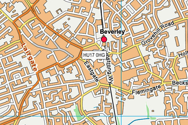 HU17 0HG map - OS VectorMap District (Ordnance Survey)