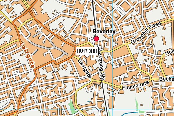 HU17 0HH map - OS VectorMap District (Ordnance Survey)
