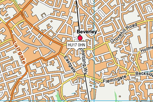 HU17 0HN map - OS VectorMap District (Ordnance Survey)