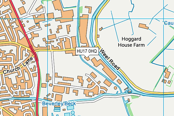 HU17 0HQ map - OS VectorMap District (Ordnance Survey)