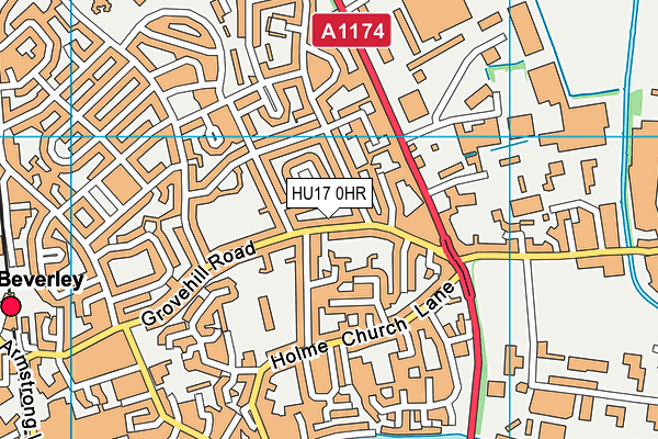 HU17 0HR map - OS VectorMap District (Ordnance Survey)