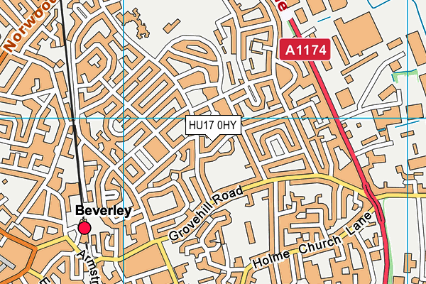 HU17 0HY map - OS VectorMap District (Ordnance Survey)