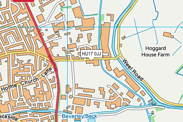 HU17 0JJ map - OS VectorMap District (Ordnance Survey)