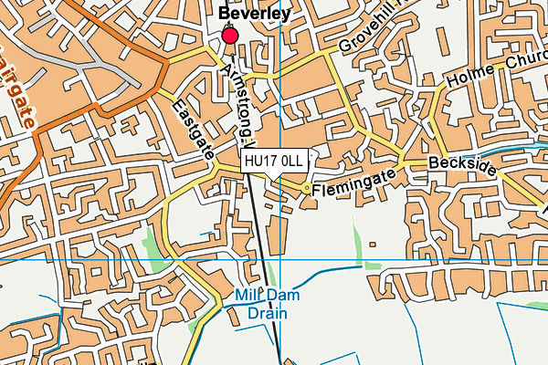 HU17 0LL map - OS VectorMap District (Ordnance Survey)