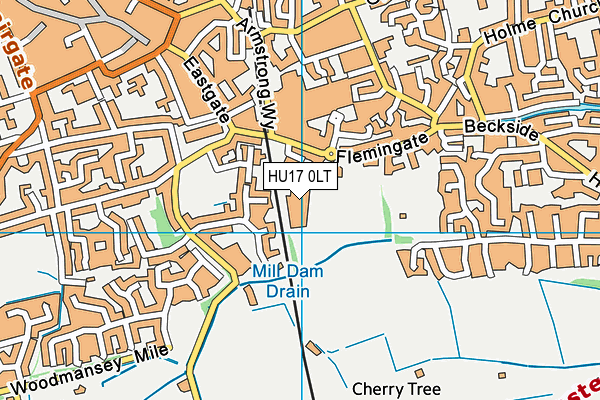 HU17 0LT map - OS VectorMap District (Ordnance Survey)