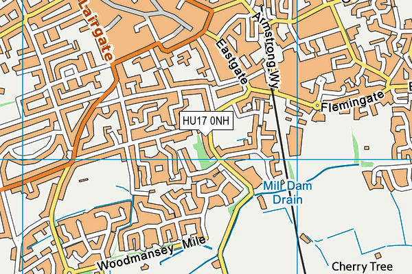 HU17 0NH map - OS VectorMap District (Ordnance Survey)