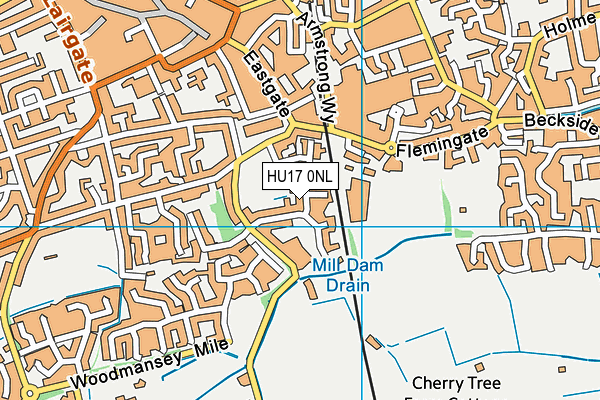 HU17 0NL map - OS VectorMap District (Ordnance Survey)