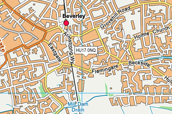 HU17 0NQ map - OS VectorMap District (Ordnance Survey)