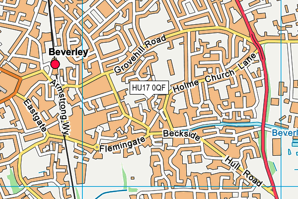 HU17 0QF map - OS VectorMap District (Ordnance Survey)