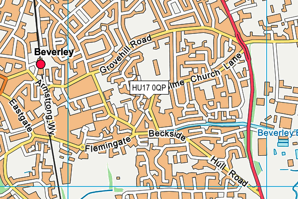 Beverley St Nicholas Primary School map (HU17 0QP) - OS VectorMap District (Ordnance Survey)