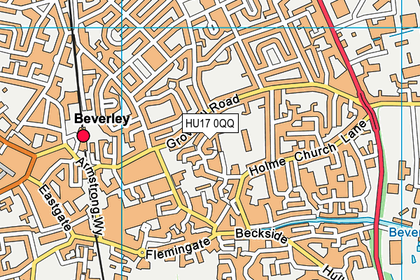 HU17 0QQ map - OS VectorMap District (Ordnance Survey)