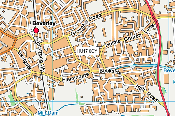 HU17 0QY map - OS VectorMap District (Ordnance Survey)