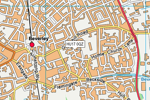 HU17 0QZ map - OS VectorMap District (Ordnance Survey)