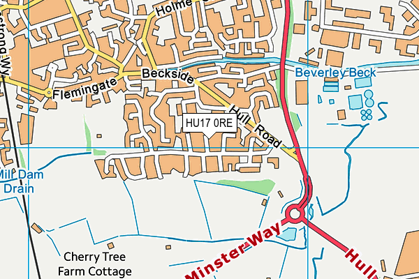 HU17 0RE map - OS VectorMap District (Ordnance Survey)