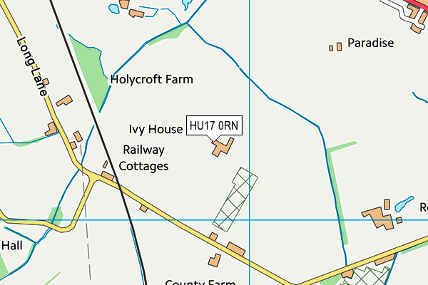 Woodmansey Village Hall map (HU17 0RN) - OS VectorMap District (Ordnance Survey)