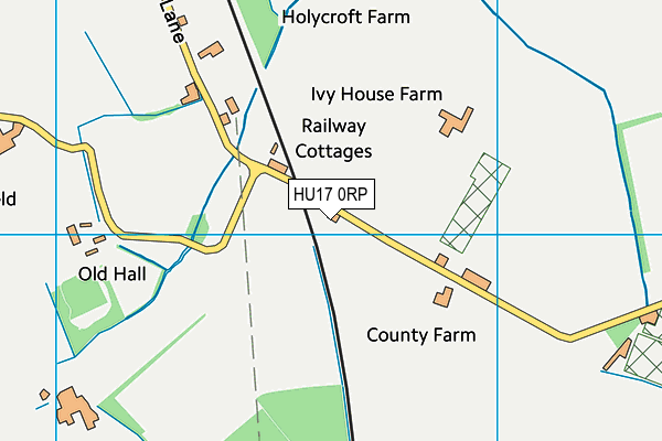 HU17 0RP map - OS VectorMap District (Ordnance Survey)