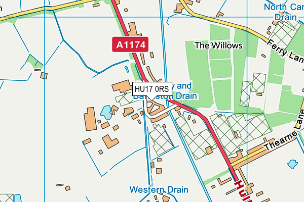 HU17 0RS map - OS VectorMap District (Ordnance Survey)