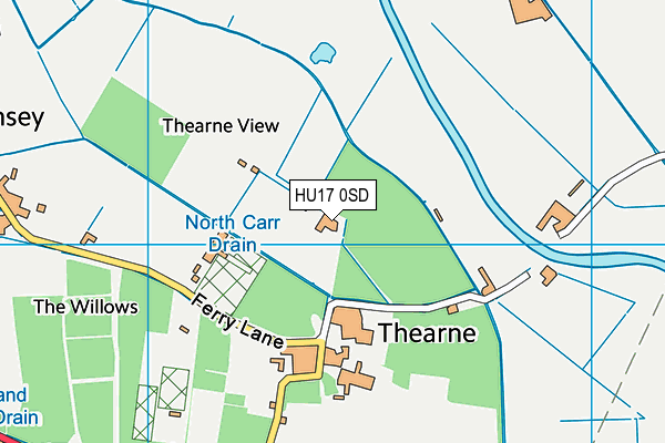 HU17 0SD map - OS VectorMap District (Ordnance Survey)