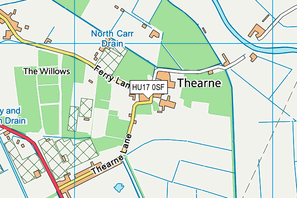 HU17 0SF map - OS VectorMap District (Ordnance Survey)