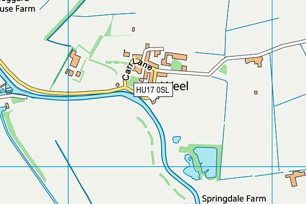 HU17 0SL map - OS VectorMap District (Ordnance Survey)