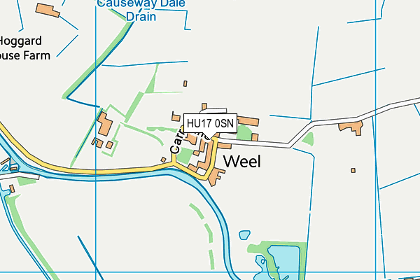 HU17 0SN map - OS VectorMap District (Ordnance Survey)