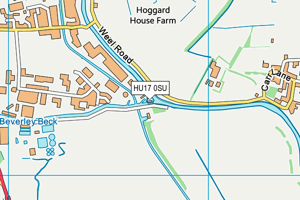 HU17 0SU map - OS VectorMap District (Ordnance Survey)