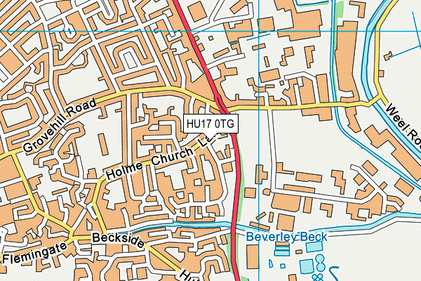 HU17 0TG map - OS VectorMap District (Ordnance Survey)