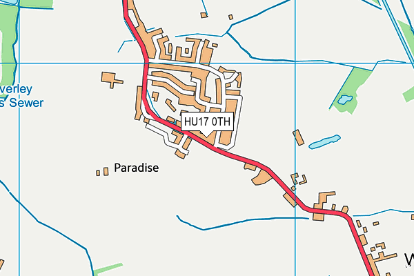 HU17 0TH map - OS VectorMap District (Ordnance Survey)