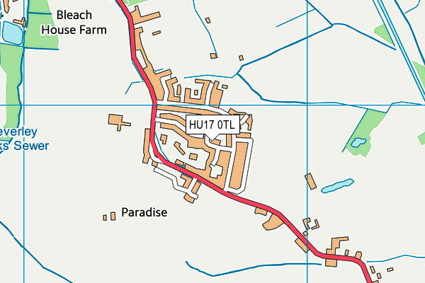 HU17 0TL map - OS VectorMap District (Ordnance Survey)
