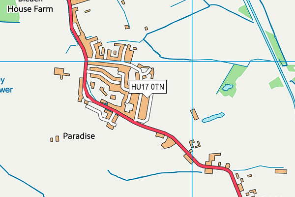 HU17 0TN map - OS VectorMap District (Ordnance Survey)