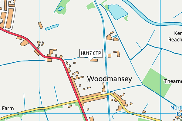 HU17 0TP map - OS VectorMap District (Ordnance Survey)