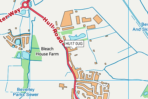 HU17 0UG map - OS VectorMap District (Ordnance Survey)