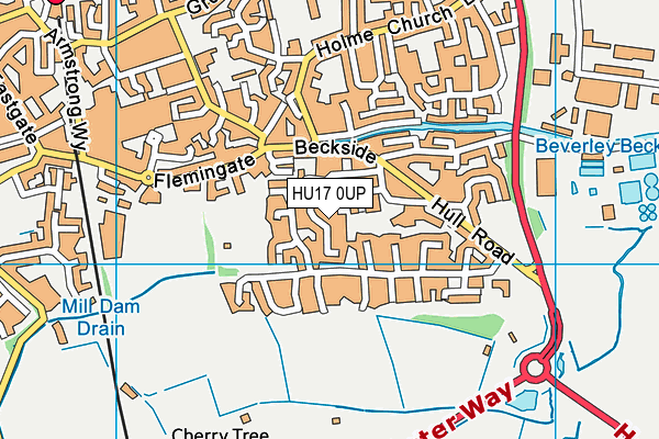 HU17 0UP map - OS VectorMap District (Ordnance Survey)